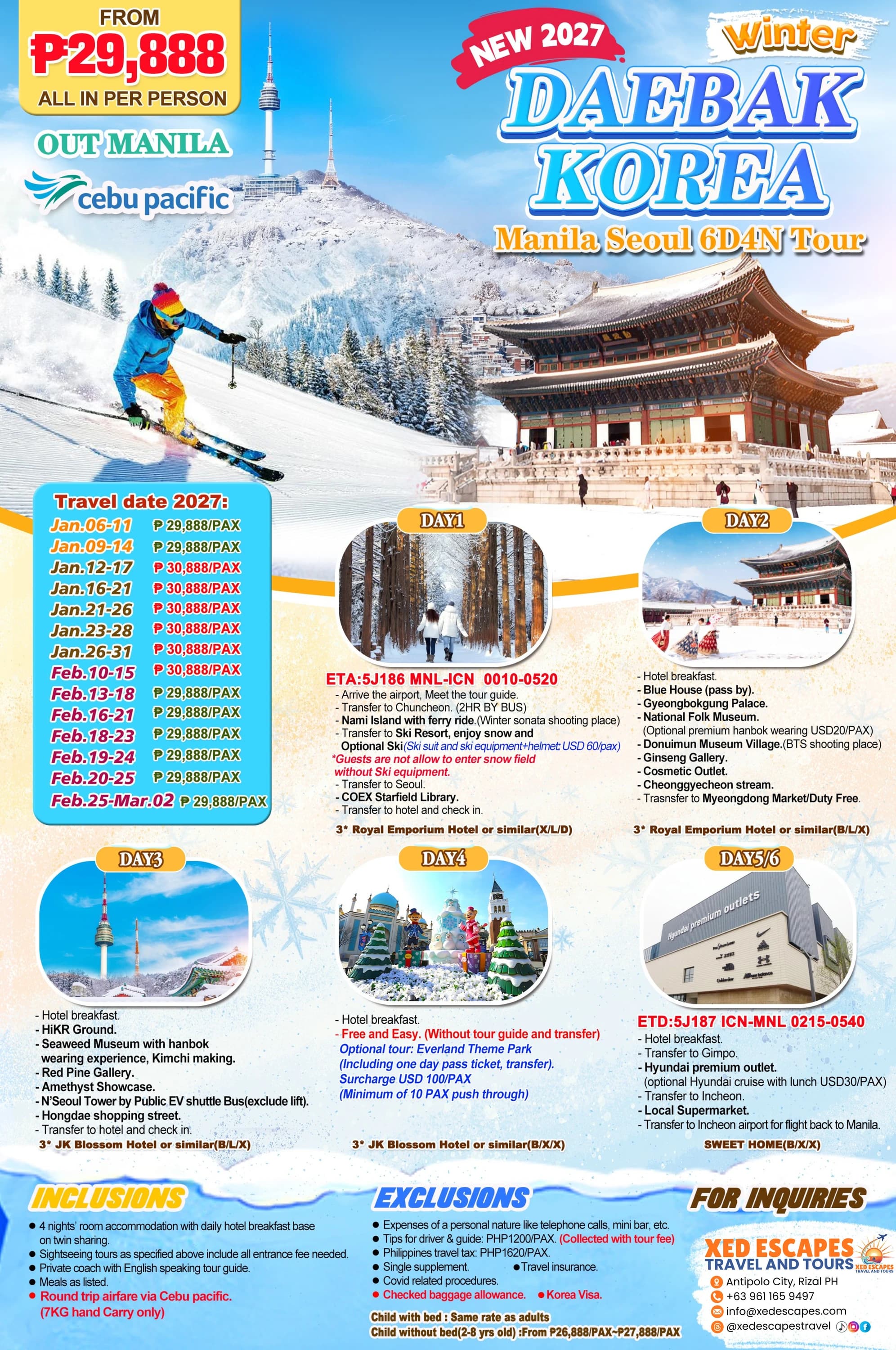 Daebak Korea: Manila–Seoul Winter Tour — Seoul, South Korea