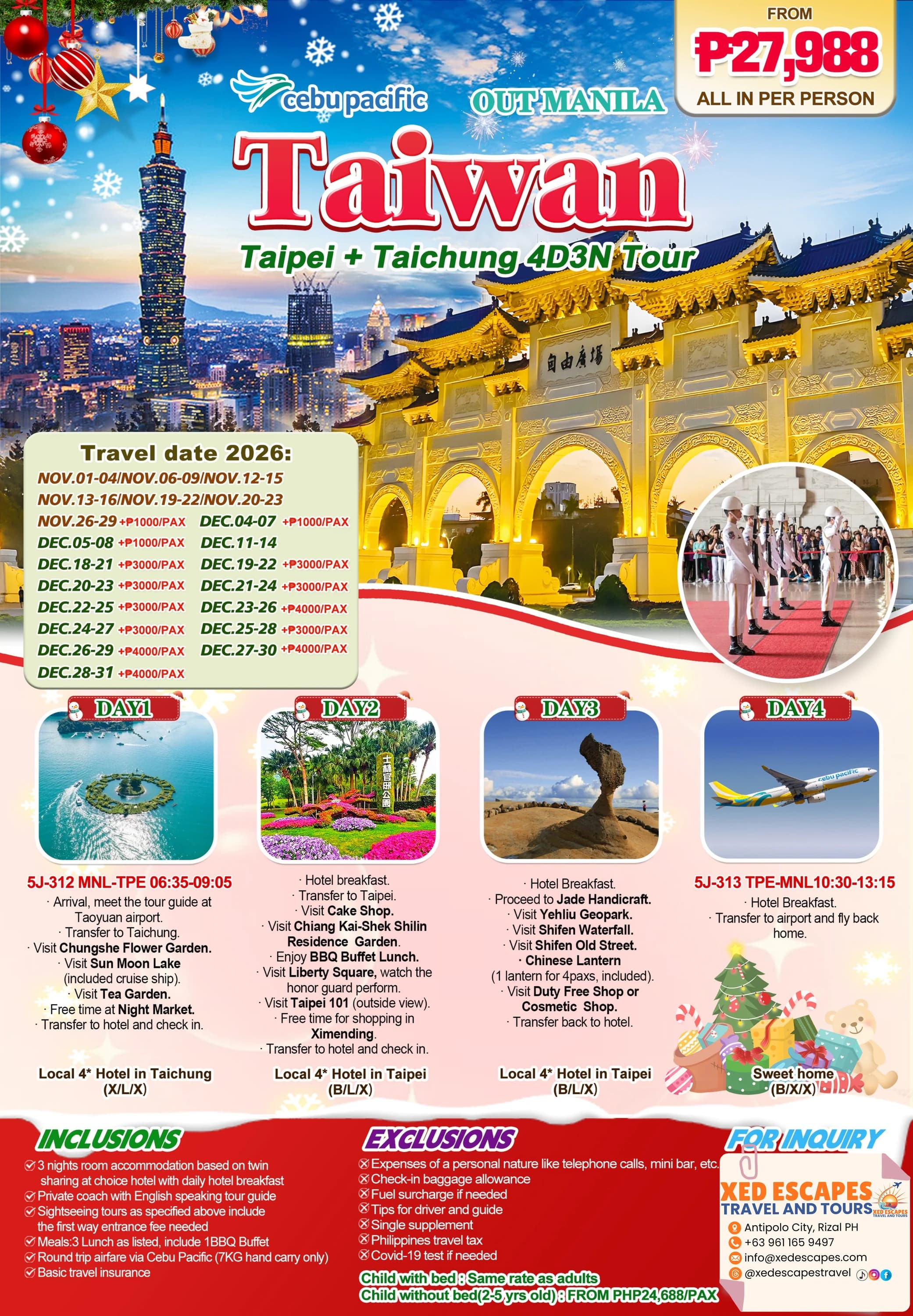 Taiwan Taipei + Taichung Tour — Taipei & Taichung, Taiwan